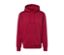 Sweat à capuche rouge.