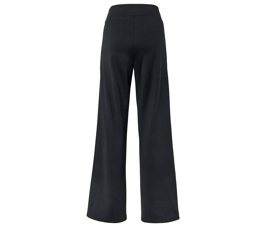 Pantalon noir à coupe large, vue de dos.