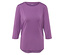 T-shirt violet à manches longues.