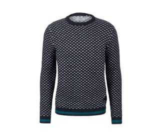 Bleu foncé à motif intégral blanc