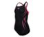 Maillot de bain noir arena Performance Poseidonia Swim Pro Back pour enfant avec des détails roses.