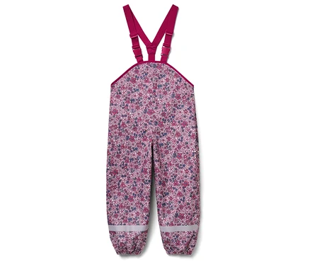 Pantalon de pluie thermique pour enfant, floral.