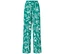 Pantalon vert ample avec motif blanc.