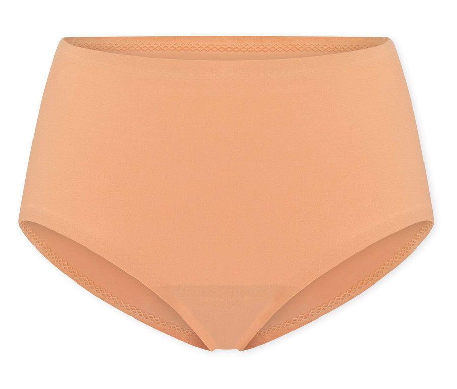 Slip maxi invisible SCHIESSER couleur érable, taille haute et sans coutures.