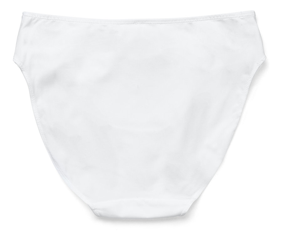 Culotte blanche pour femme sur fond blanc.