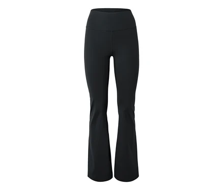 Legging noir taille haute évasé.