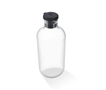 Carafe à lait en verre pour Esperto Pro avec couvercle noir.