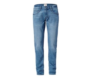 Denim bleu fortement décoloré