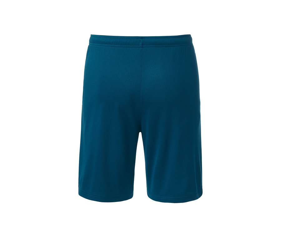 Short de sport bleu.