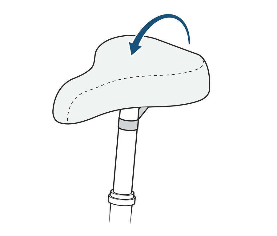 Dessin d'une housse de selle de vélo.