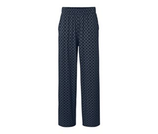 Bleu foncé avec imprimé intégral blanc crème