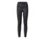 Legging de sport réversible noir avec un motif géométrique.