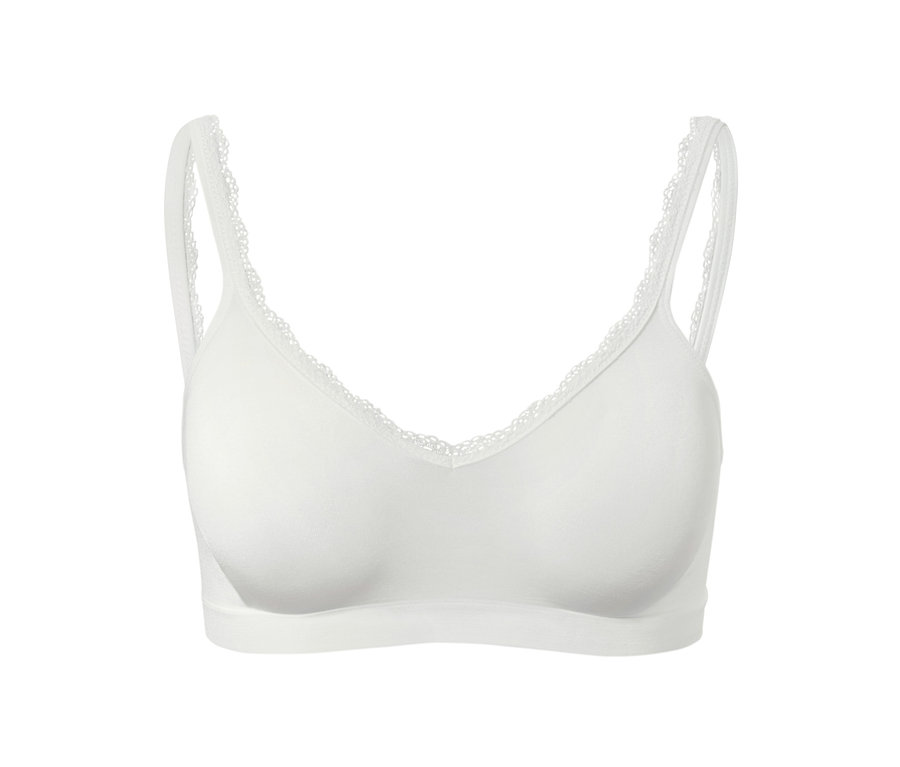 Soutien-gorge doux sans coutures blanc.
