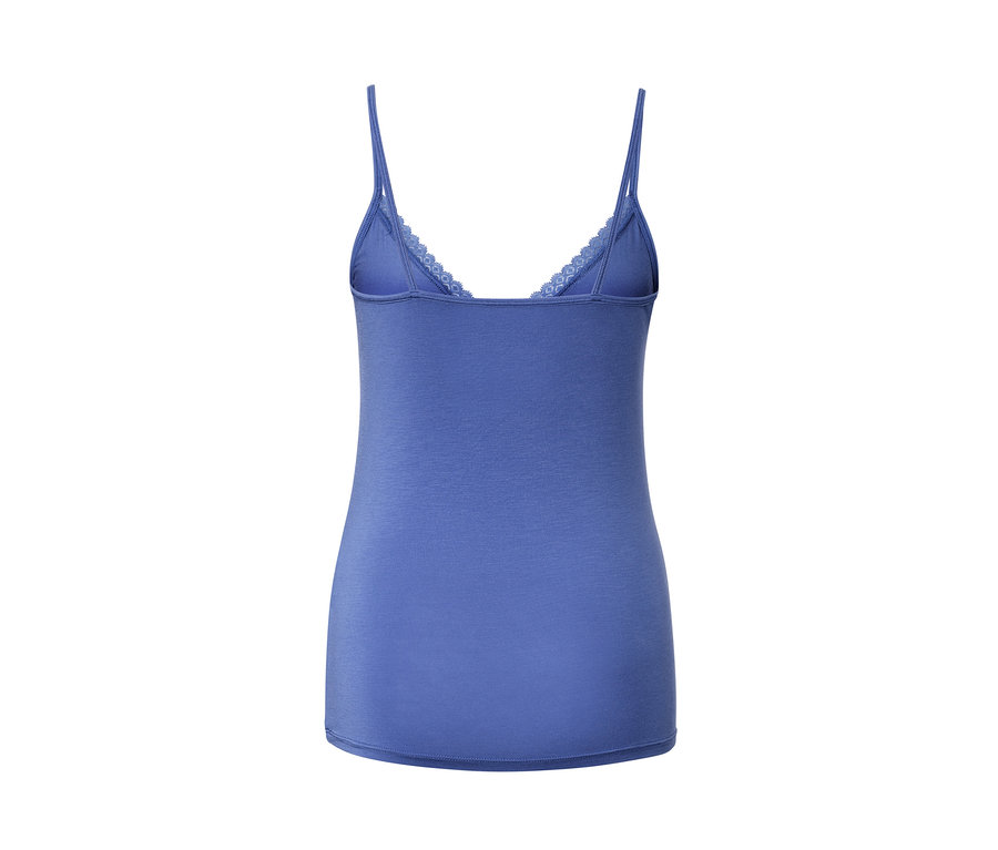 Caraco bleu avec de la dentelle