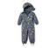 Combinaison softshell bleue pour enfant avec motif floral.