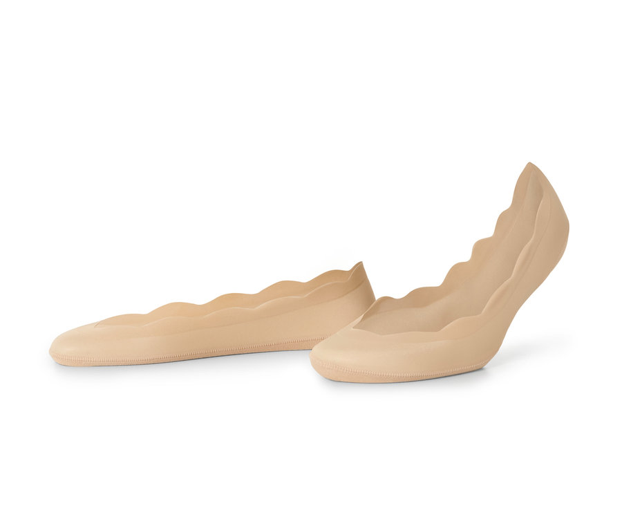 Deux paires de socquettes couleur chair Magic Cut.