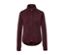 Veste en maille polaire bordeaux avec fermeture éclair au centre.