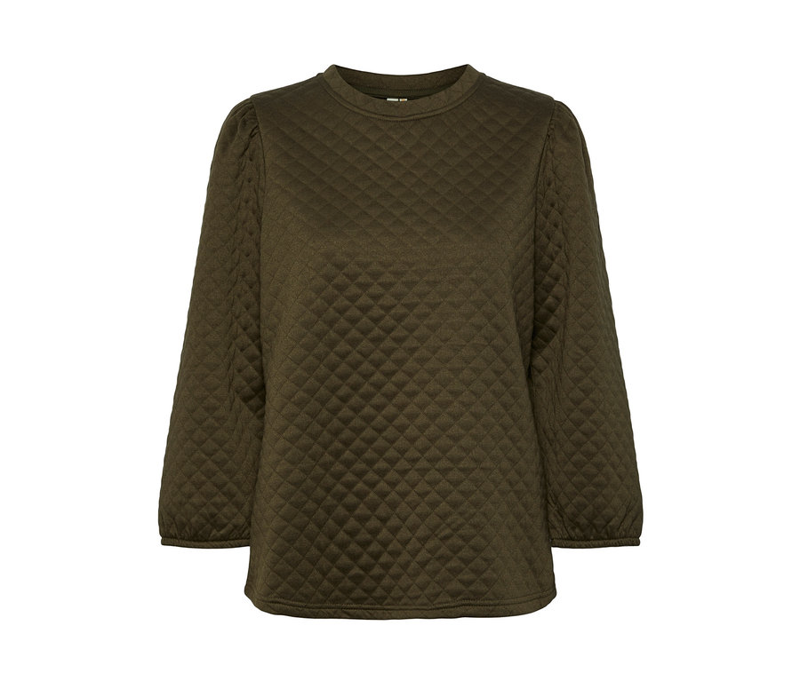 Haut vert aspect matelassé.