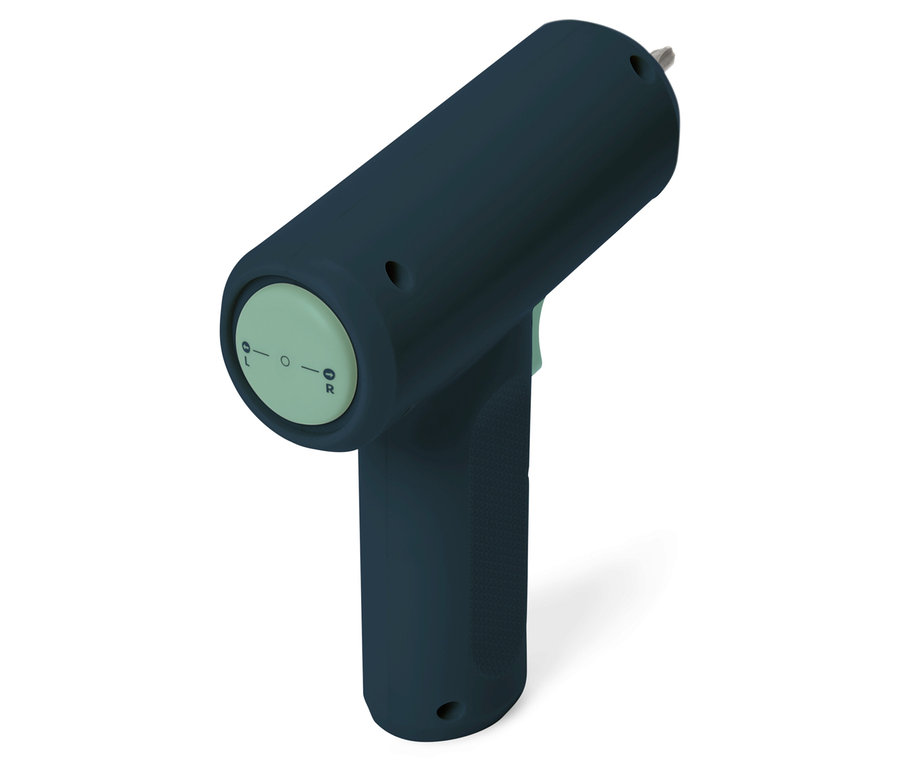 Mini-tournevis sans fil bleu 3,6 V.