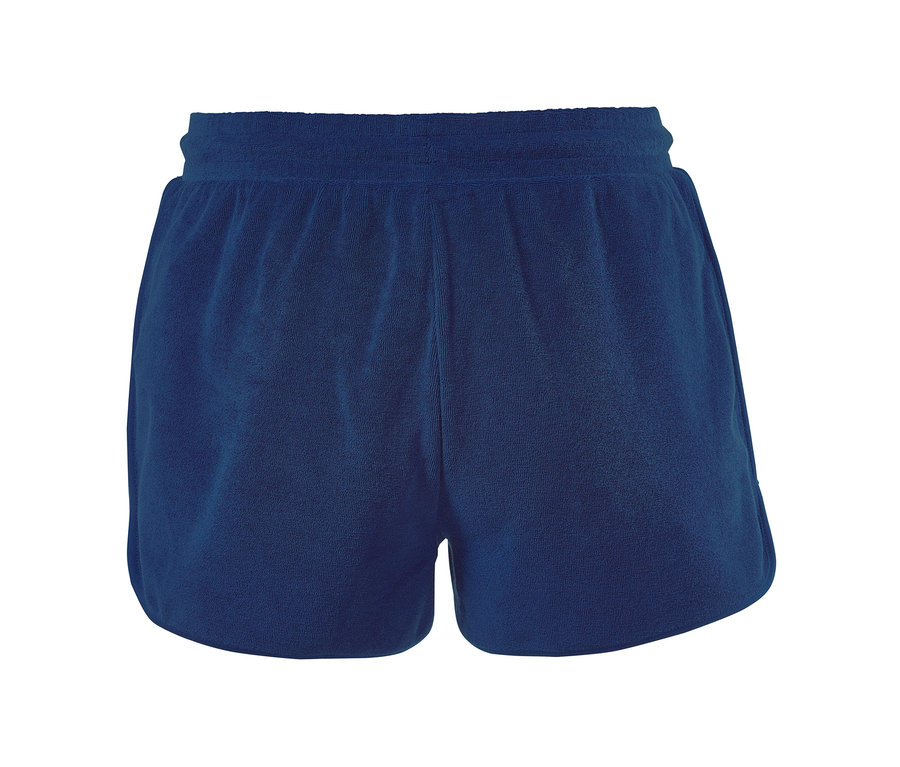 Short en éponge bleu marine.