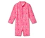 Combinaison rose pour bébé avec indice de protection UV 50+, ornée d'hippocampes, de méduses, de coquillages et d'étoiles, avec fermeture éclair.