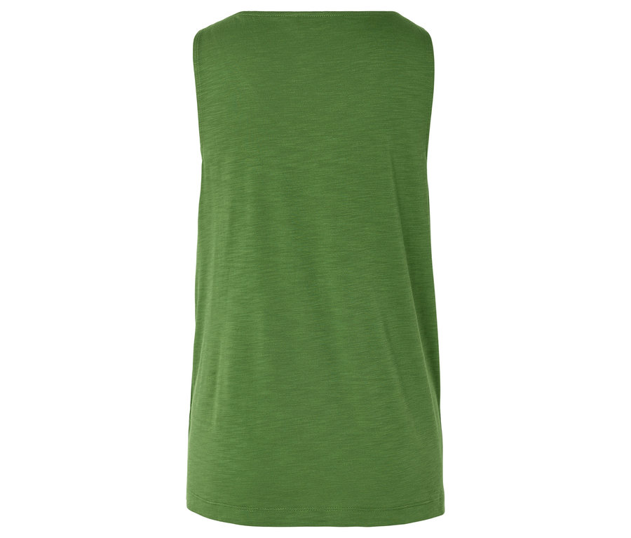 Vue arrière d'un débardeur vert.