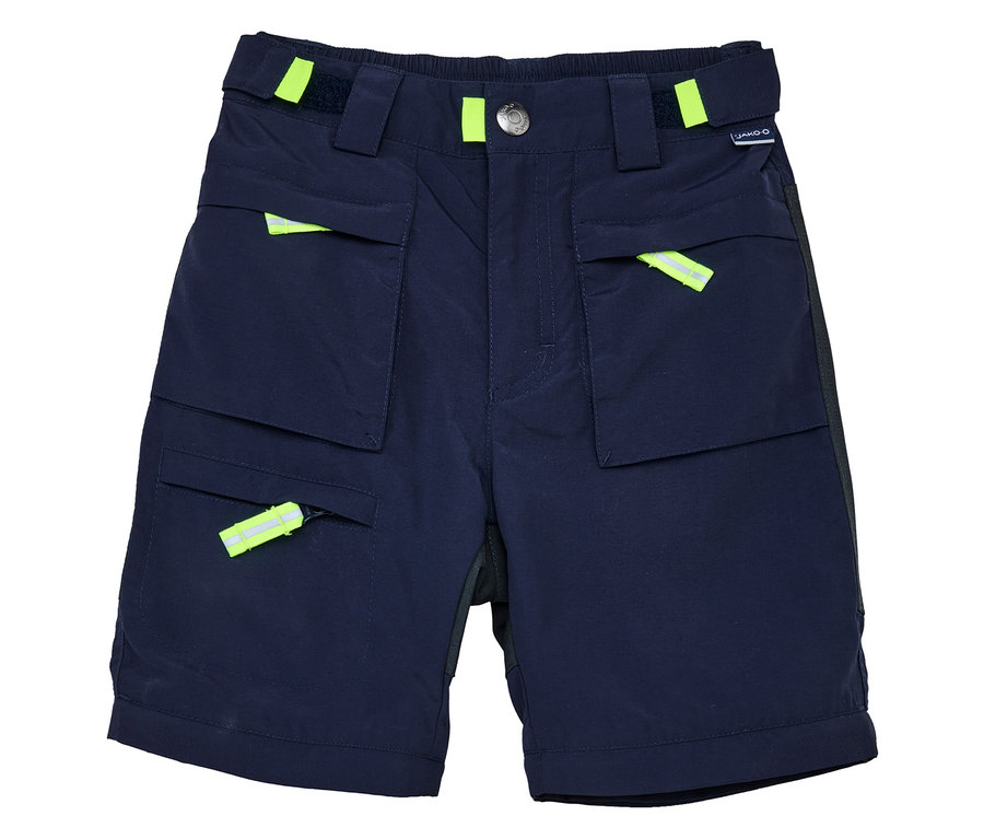 Pantalon zippé marine JAKO-O avec poches et détails néon.