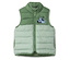 Doudoune sans manches verte avec application tracteur.