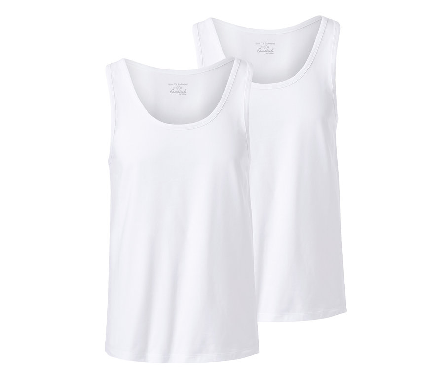 Deux maillots de corps blancs en jersey.