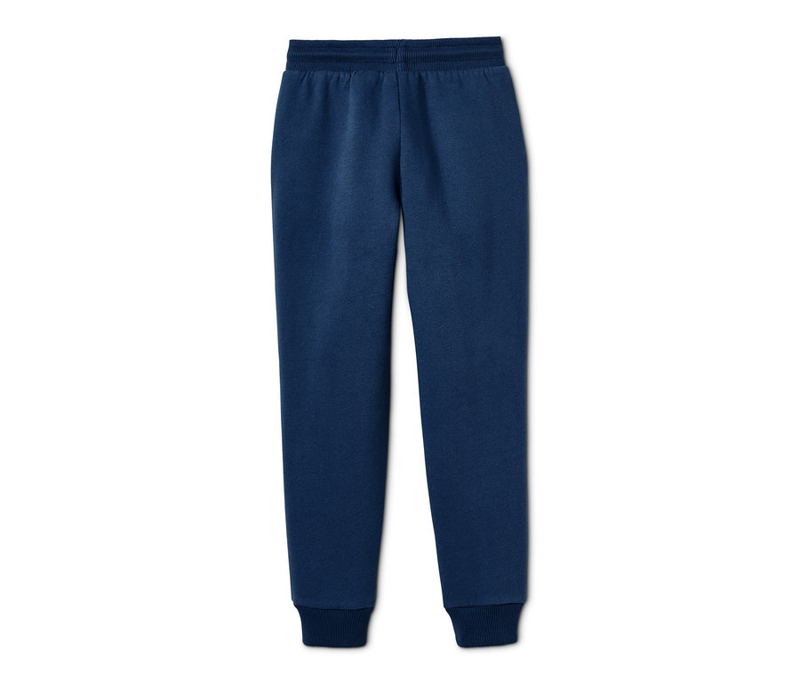 Pantalon molletonné bleu.
