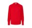 Pull en maille fine rouge.
