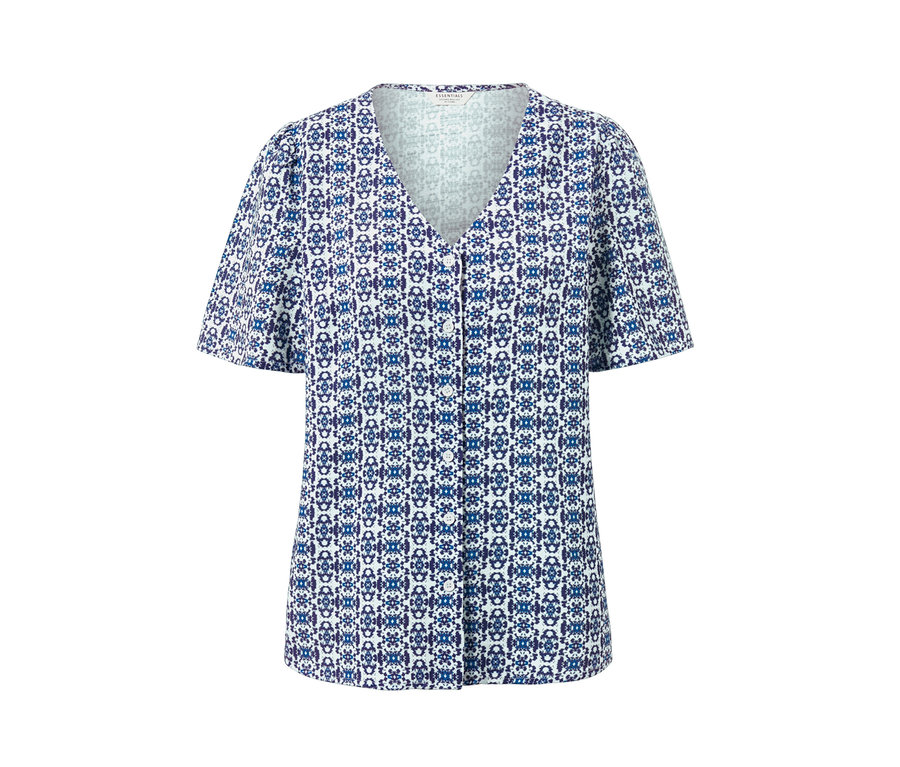 Blouse à imprimé intégral.