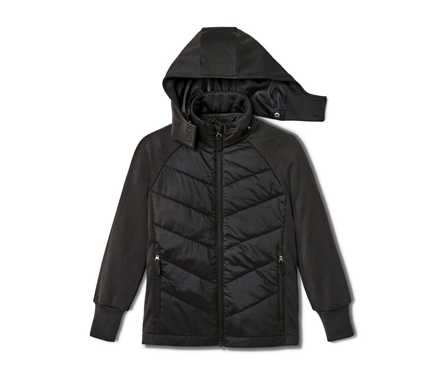 Veste de sport thermique noire pour enfant.