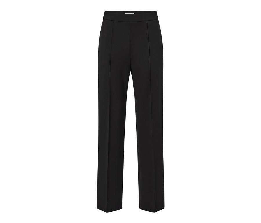 Pantalon en jersey noir avec passepoil.