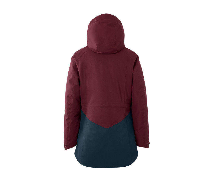 Vue arrière d'une veste de ski et de snowboard.