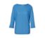 Pull en maille fine mérinos bleu cobalt.