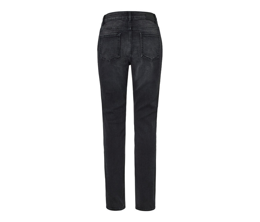 Vue arrière d'un jean slim en denim « Fit Emma », denim noir.