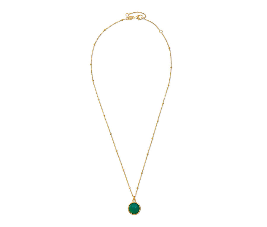Chaîne dorée avec pendentif agate.