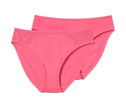 Deux slips rose vif, lot de 2.