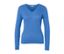 Pull en maille torsadée bleu.