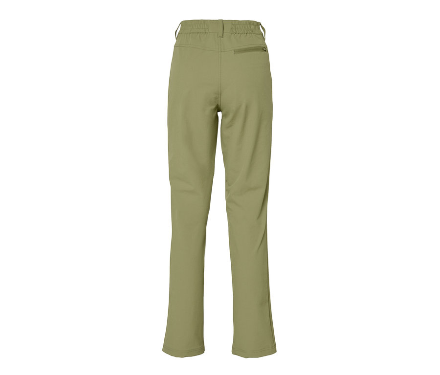 Pantalon en softshell kaki vu de dos.