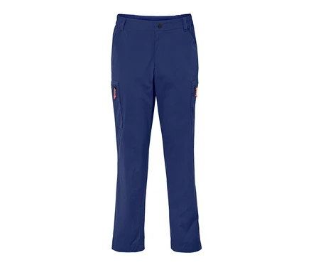 Pantalon outdoor pliable bleu foncé.
