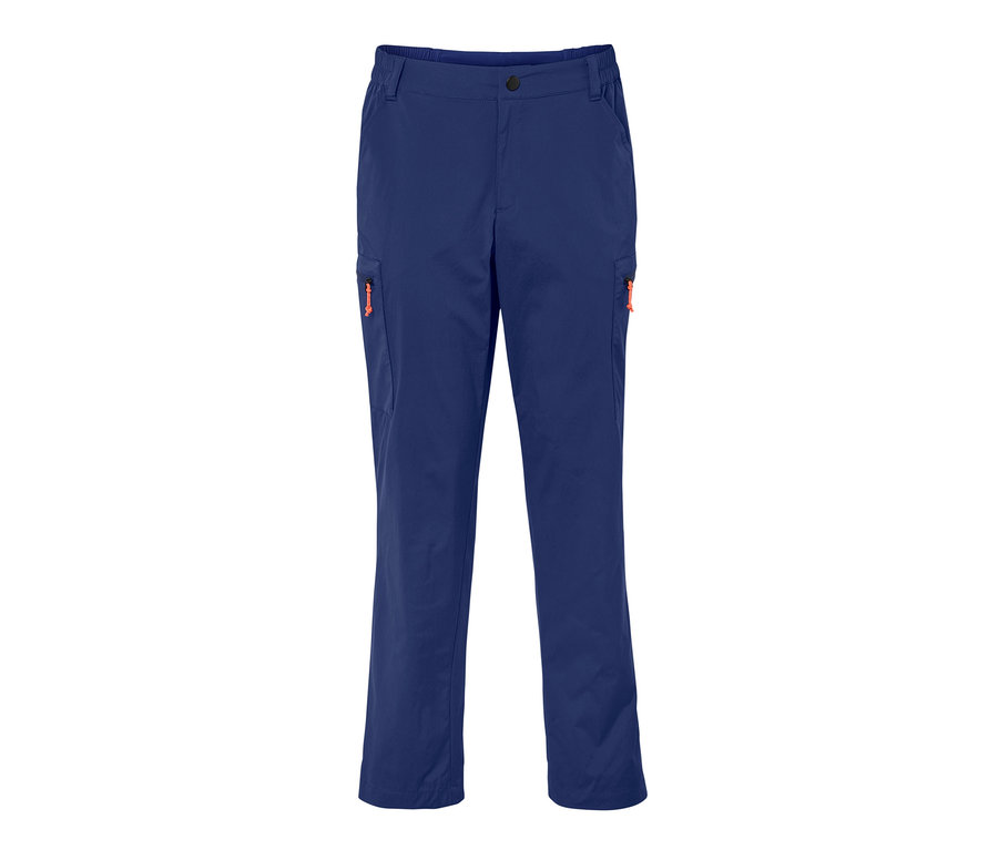 Pantalon outdoor pliable bleu foncé.