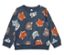 Sweat-shirt bleu avec motif animalier.
