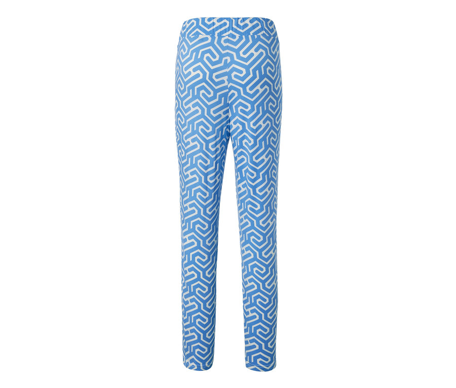 Pantalon en jersey imprimé bleu.