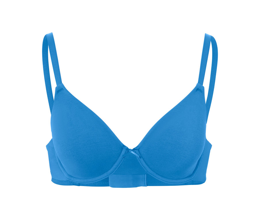 Soutien-gorge à armatures bleu.