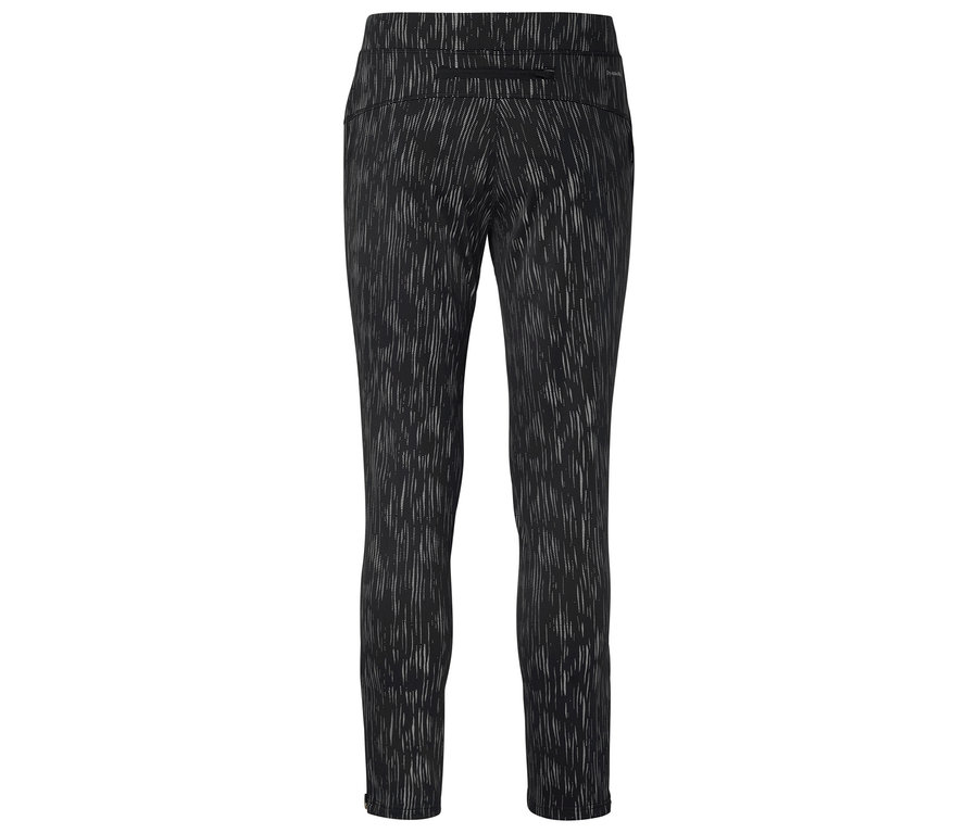 Leggings noirs avec motif blanc.