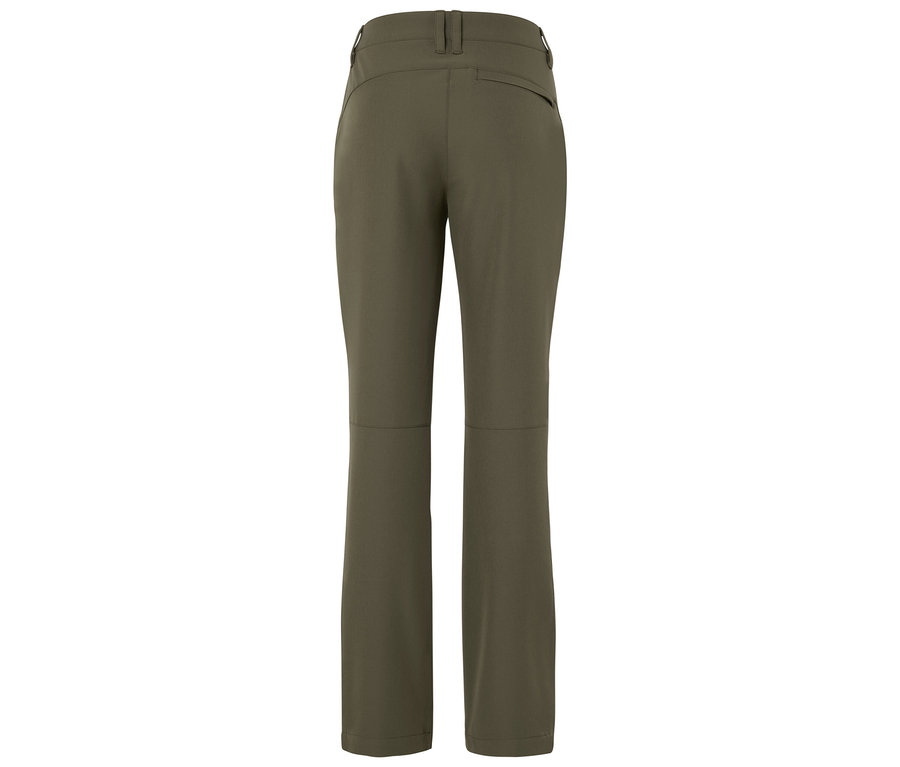 Vue arrière d'un pantalon vert olive.