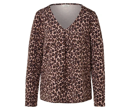 Chemisier à manches longues pour femmes avec motif animal.