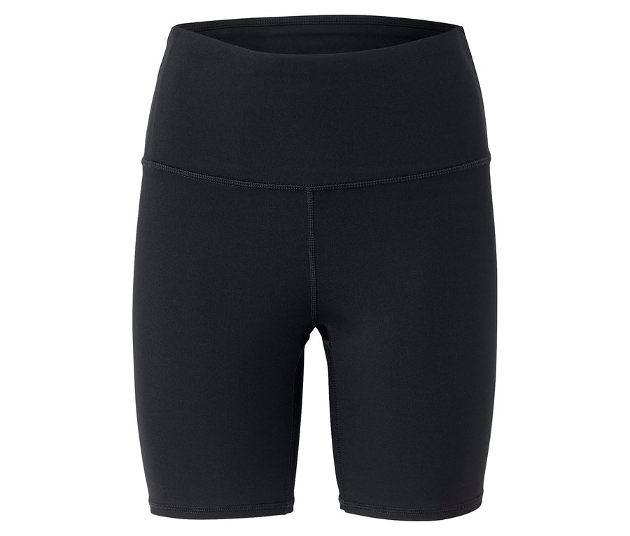 Leggings courts noirs à taille haute.